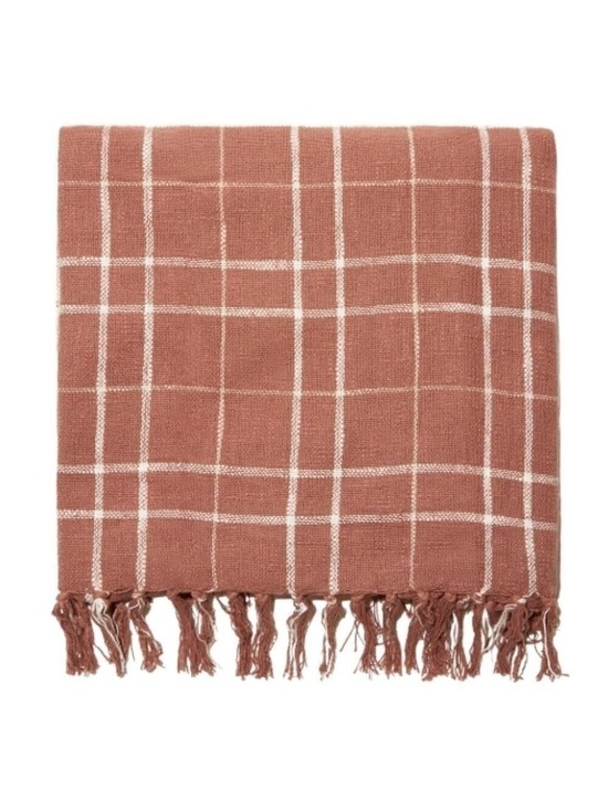 Little Korboose Other - Little Korboose Woven Throw Blanket Rust NWT April Nemeth